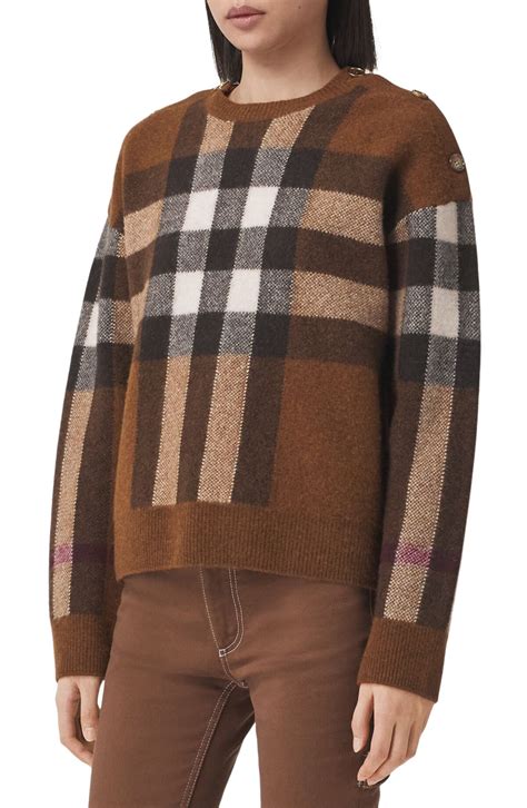 irish wool sweater burberry|burberry check wool cashmere.